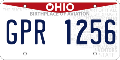 OH license plate GPR1256