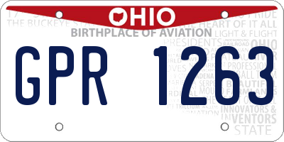 OH license plate GPR1263