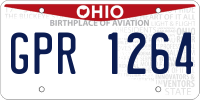 OH license plate GPR1264