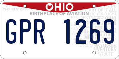 OH license plate GPR1269