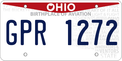 OH license plate GPR1272