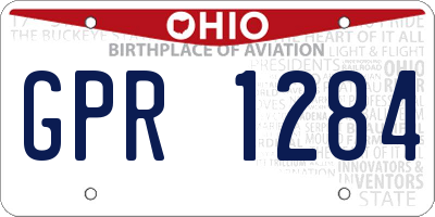 OH license plate GPR1284
