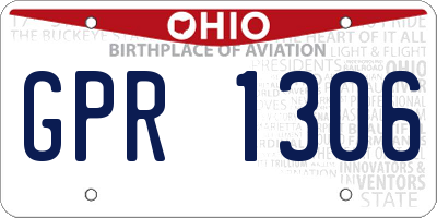 OH license plate GPR1306