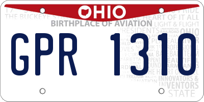 OH license plate GPR1310