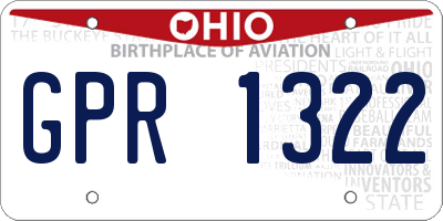 OH license plate GPR1322