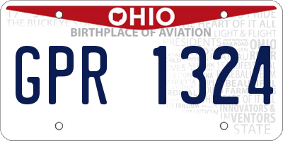 OH license plate GPR1324