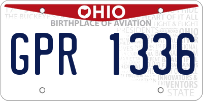 OH license plate GPR1336