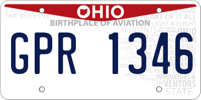 OH license plate GPR1346