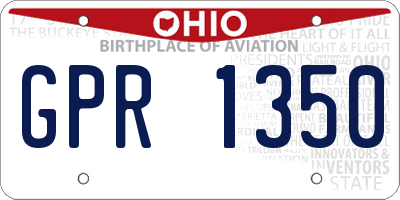 OH license plate GPR1350