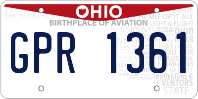 OH license plate GPR1361