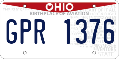 OH license plate GPR1376