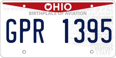 OH license plate GPR1395