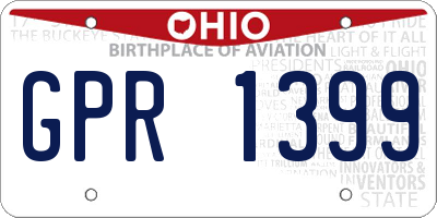 OH license plate GPR1399