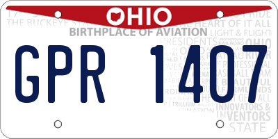 OH license plate GPR1407