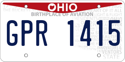 OH license plate GPR1415
