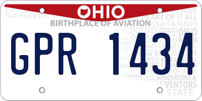 OH license plate GPR1434