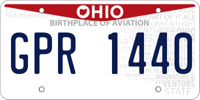 OH license plate GPR1440