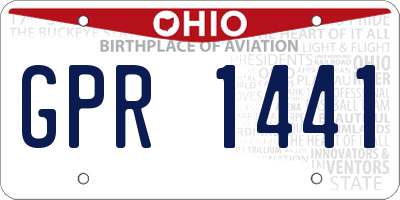 OH license plate GPR1441
