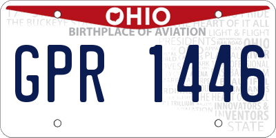 OH license plate GPR1446