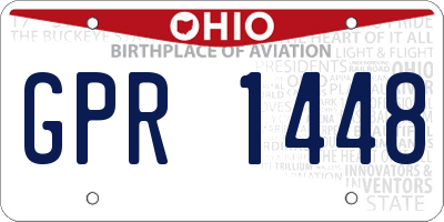 OH license plate GPR1448