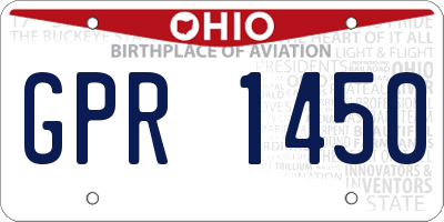 OH license plate GPR1450