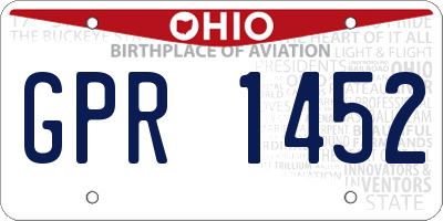 OH license plate GPR1452