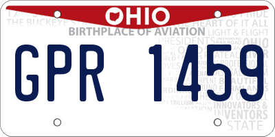 OH license plate GPR1459