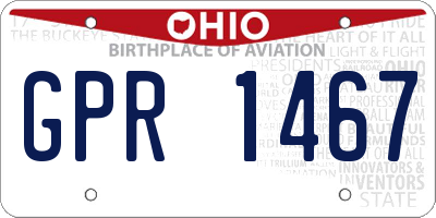 OH license plate GPR1467
