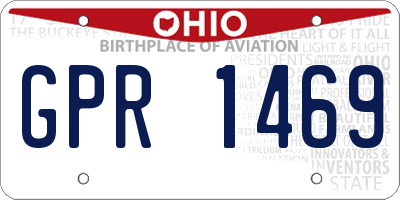 OH license plate GPR1469