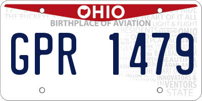 OH license plate GPR1479