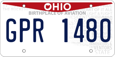 OH license plate GPR1480
