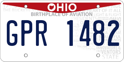 OH license plate GPR1482