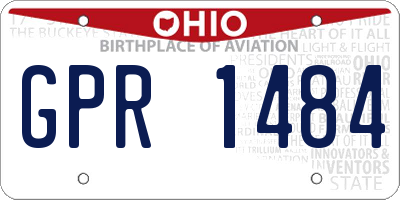 OH license plate GPR1484