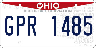 OH license plate GPR1485