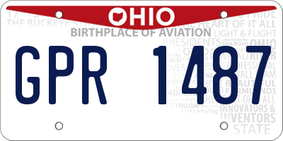 OH license plate GPR1487