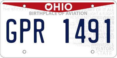 OH license plate GPR1491