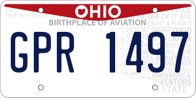 OH license plate GPR1497