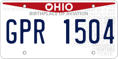 OH license plate GPR1504