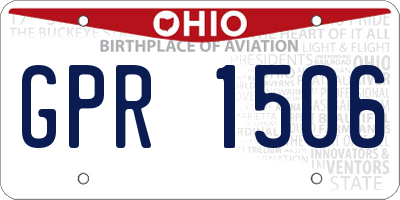 OH license plate GPR1506