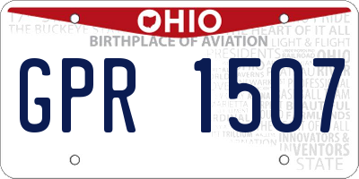 OH license plate GPR1507
