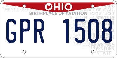 OH license plate GPR1508