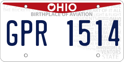 OH license plate GPR1514