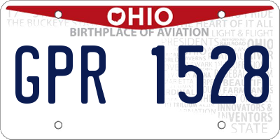 OH license plate GPR1528
