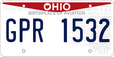 OH license plate GPR1532