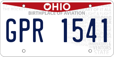 OH license plate GPR1541