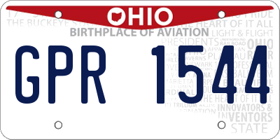 OH license plate GPR1544