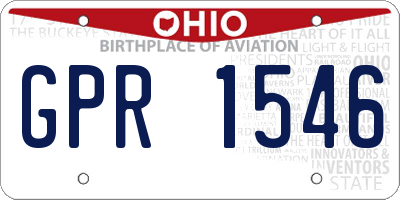 OH license plate GPR1546