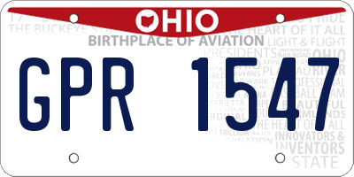 OH license plate GPR1547