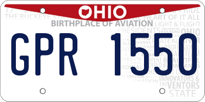 OH license plate GPR1550