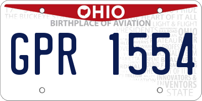 OH license plate GPR1554